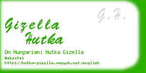 gizella hutka business card